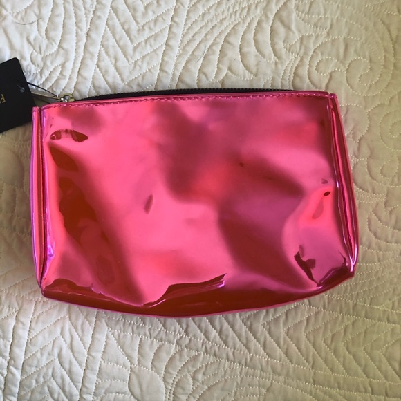 NWT Metallic Pink Makeup Bag